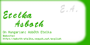 etelka asboth business card